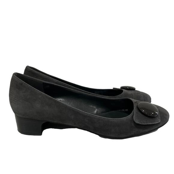 Franco Sarto women’s grey suede heels pumps dress shoes - 7.5 - Picture 2 of 6